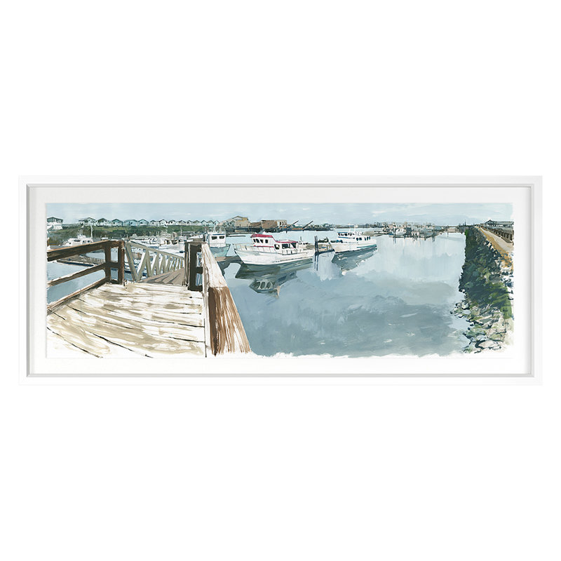 Westport A/B Print by PC Ngo, White Framed, 20" H x 50" W
