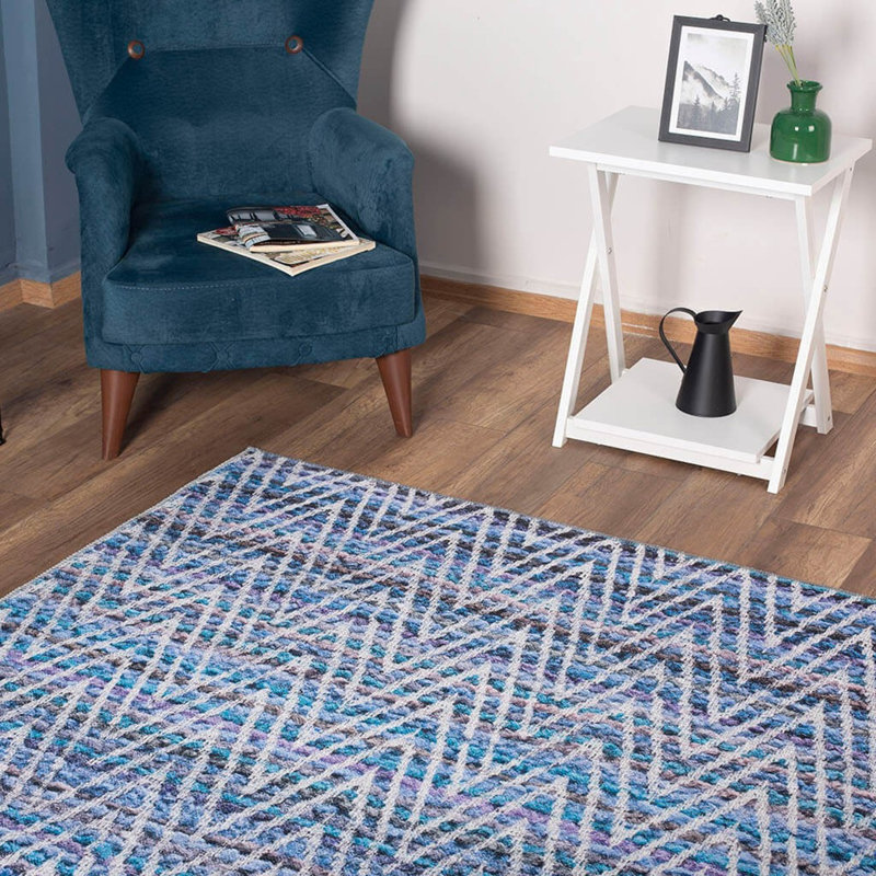 Luxurious Machine Washable Area Rug, 4.9 x 7.5 Feet, 100% Polyester, 1850 g/m², Pile Height: 0.2 inches | Eco-Friendly Recycled Poly Cotton Backing | Perfect for Living Room & Bedroom, Soft and Durable Design