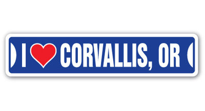 Corvallis Or Street Sign Heavy Duty Plastic 4" X 18"