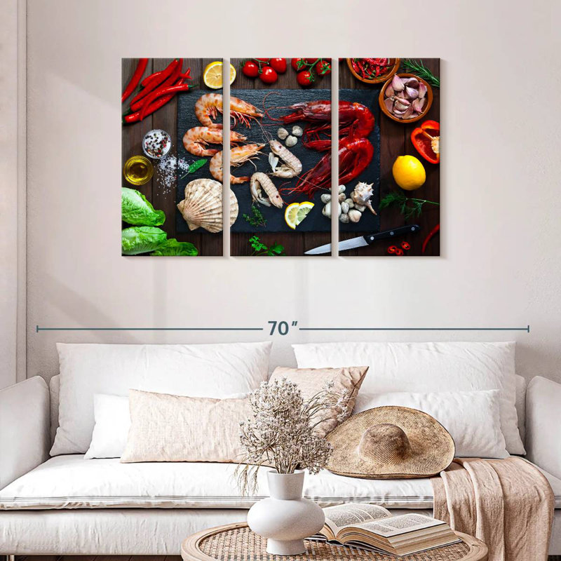 Yarlin Cooking Seafood, 28" H x 45" W