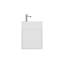Meuble-lavabo de salle de bain avec lavabo, 1 porte, blanc-1013698398