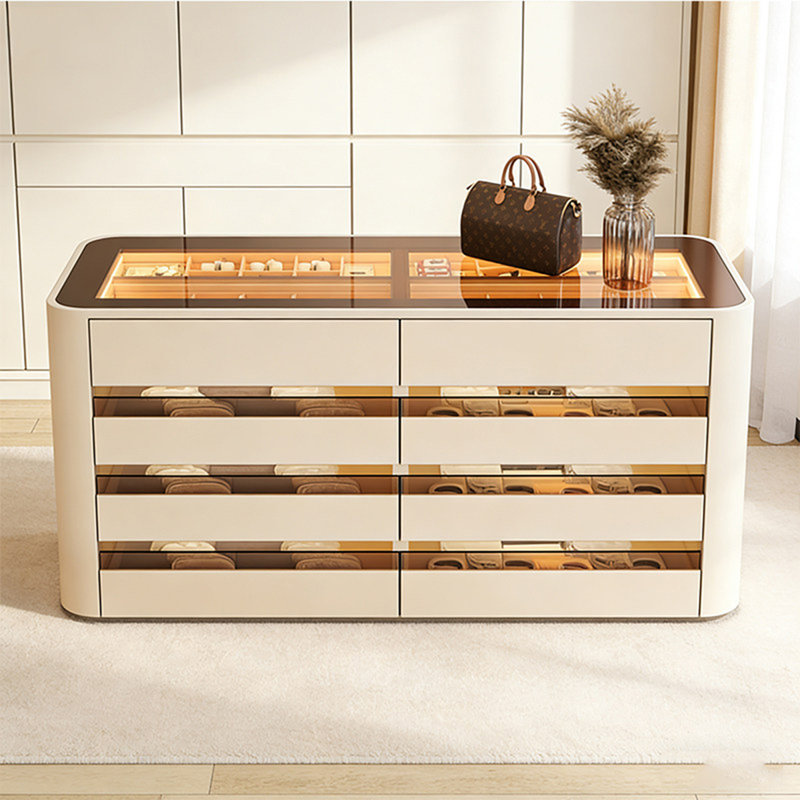 70.87" Chinese-style jewellery storage cabinet - double-sided storage drawer cabinet