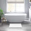 Tapis 100% coton 24 x 60 po réversible blanc 3000 g / m² - Matériau doux et dense, durable, lavable à la machine, antidérapant-960930247