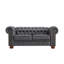 Causeuse de canapé classique en similicuir Chesterfield