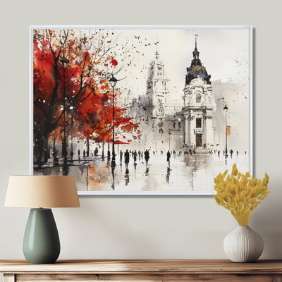 «Vibrant Madrid Streets In Autumn I», art mural de Madrid