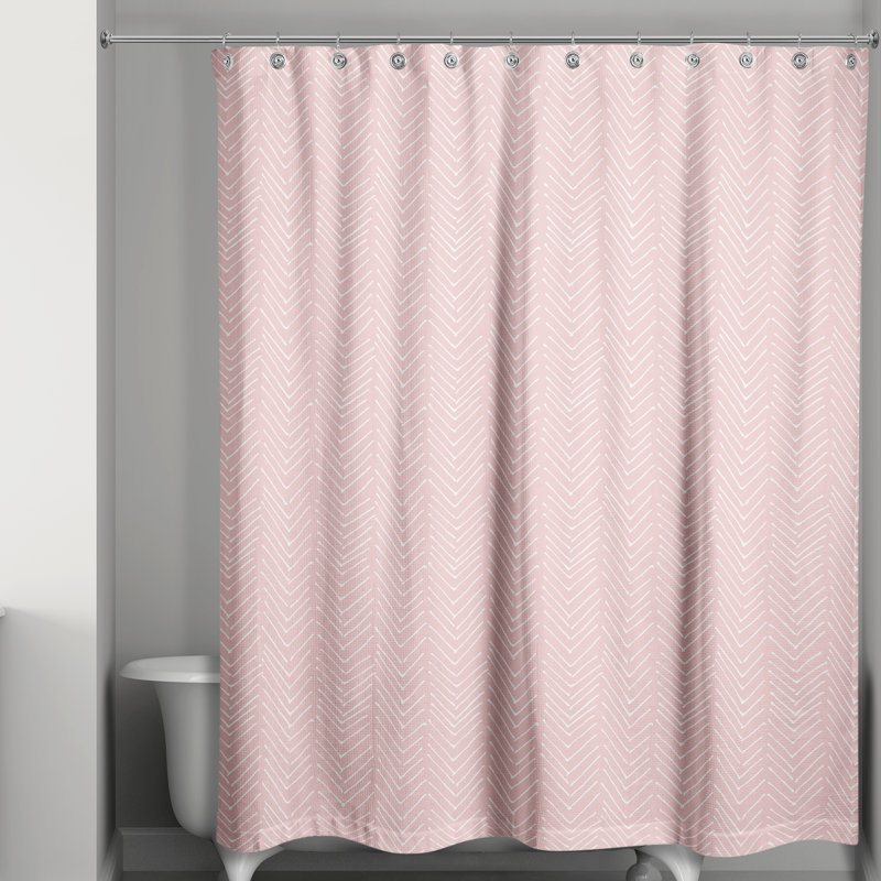 Rideau de douche simple Brierley, Rose