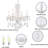 Insert Crystal Ceramic White Pendant Light