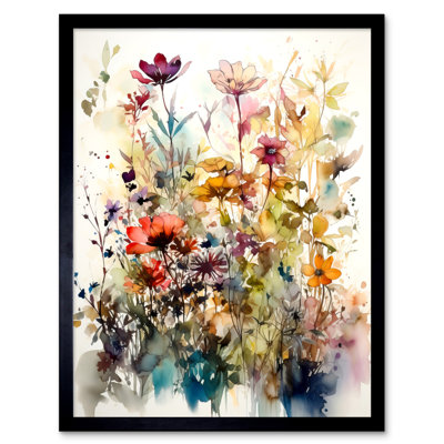 Aksha Spring Wild Flowers Floral Blooms - Single Picture Frame Print
