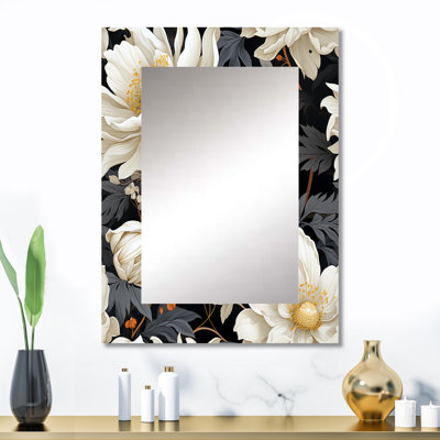 White Peony Paradise - Floral Mirror Wall Decor
