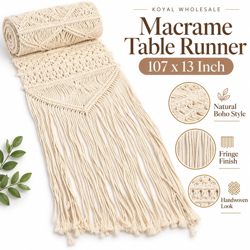 Handwoven Macrame Table Runner