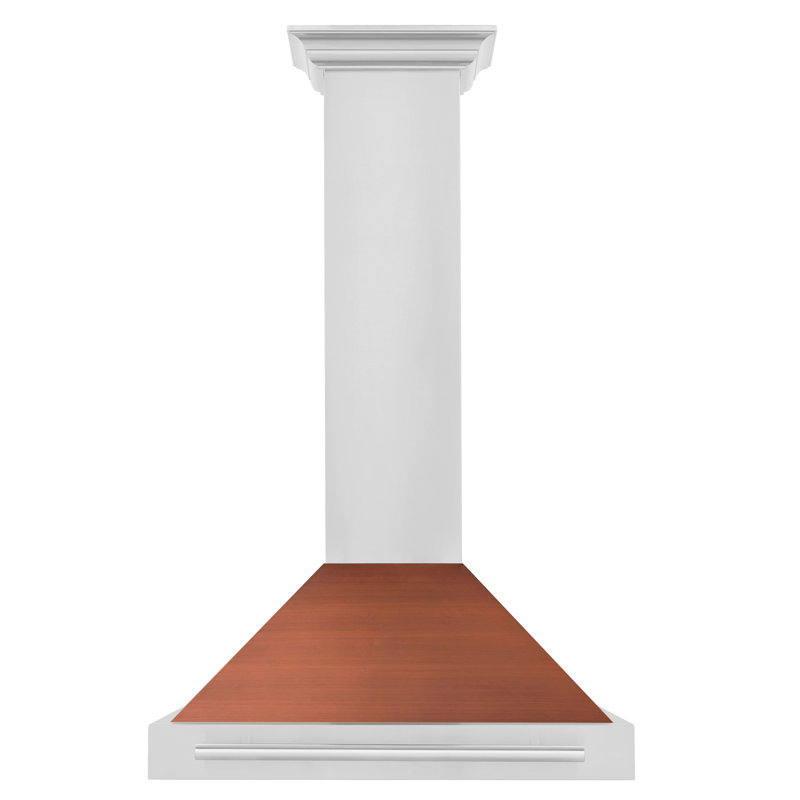 ZLINE 30 in. Convertible Stainless Steel Range Hood with Copper Shell and Handle (KB4STX-C-30)