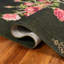 Tapis noir / rouge à motif floral Tammie-526454716