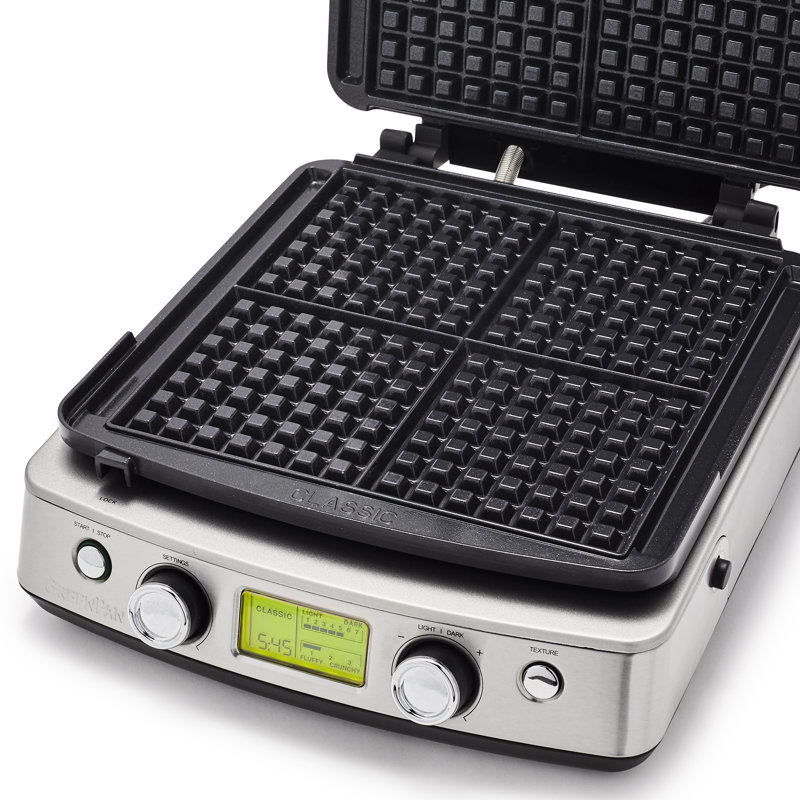 GreenPan Elite Non-Stick Waffle Maker, Black