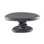 Table de bout grise très brillante avec plateau en panneau de fibres à densité moyenne durable et base en métal élégant, parfaite pour les espaces de vie modernes.