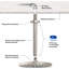 10 Inch Straight Ceiling Mount Shower Arm with Flange, Round Shower Arm for Rain Showerhead-125094956