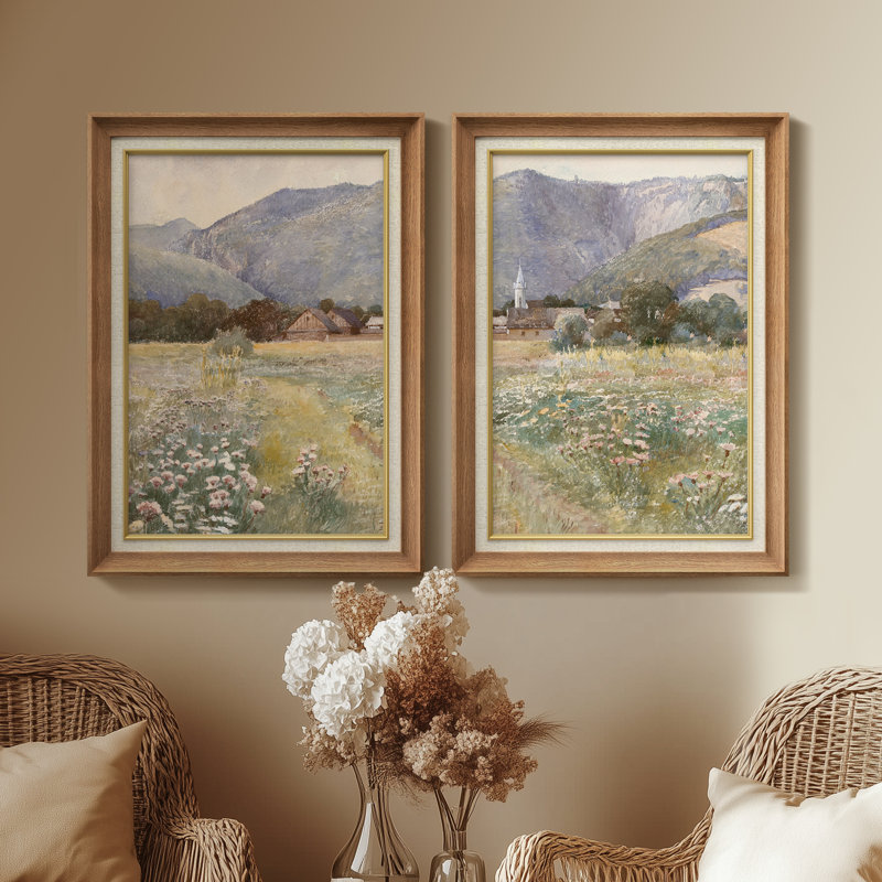 Ensemble de 2 œuvres d'art abstraites encadrées de qualité supérieure sur toile de qualité supérieure avec cadre de 26 po x 36 po