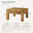 31.5" Solid Wood Square Coffee Table for Living Room, Rustic Brown