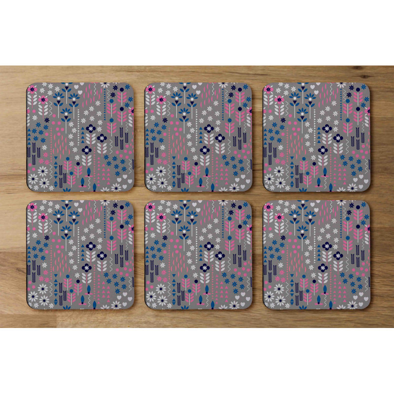 Square 6 Piece Coaster Set