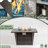 Fire Pit Table with Ceramic Tile Tabletop, Glass Wind Guard and Rain cover