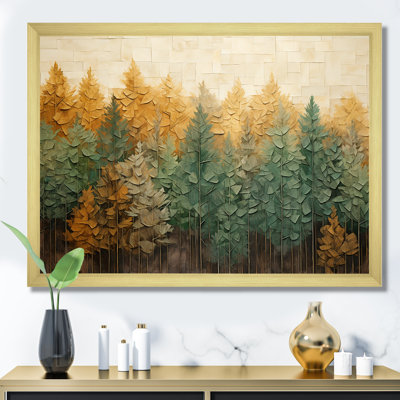 Green Beige Wild Forest Essence II - Tachisme Wall Art