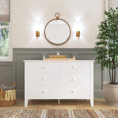 Morgan 6-Drawer 19" W Double Dresser