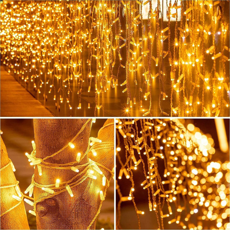 LED Indoor / Outdoor Icicle Lights, 20.3cm H x 20.3cm W x 10.4cm D