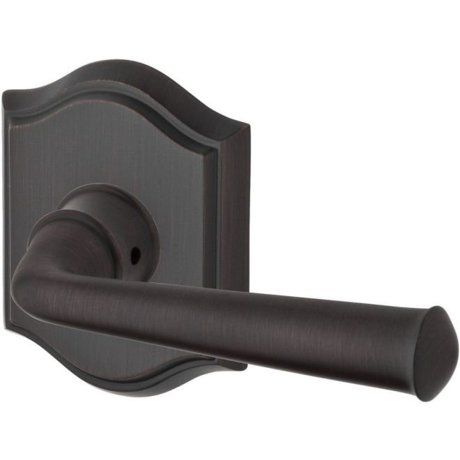 Federal Double Dummy Door Lever with Traditional Arch Rose Baldwin 