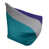 Bleu sarcelle / gris / mauve foncé sélectionné