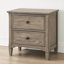 2-Drawer Nightstand With Round Bronze Pull Knobs