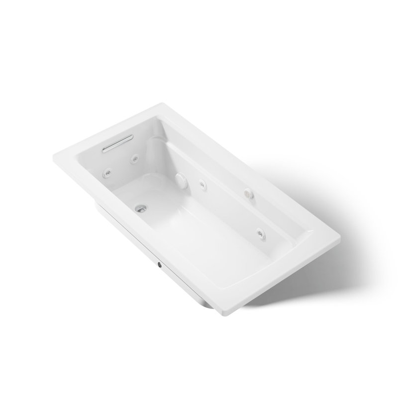 Archer 60-in X 32-in Drop-in Whirlpool  Heated Bubblemassage Air Bath, White