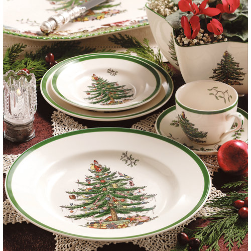 Spode Christmas Tree 5 Piece Place Setting, Service for 1 & Reviews ...