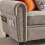Canapé modulaire réversible en L de 106,69 po à 4 places avec sacs de rangement latéraux Gallott-88395327