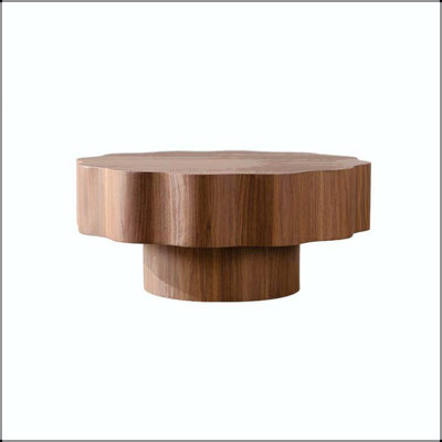 Table basse 31,5 "à rebords festonnés - forme ondulée