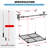 47.24″ Heavy-Duty Garage Storage Lift System, 400 lbs Ceiling Storage Lift with 130″ Lifting Range & Safety Lock, Adjustable Ceiling SAM Storage for Up to 13 ft Ceilings