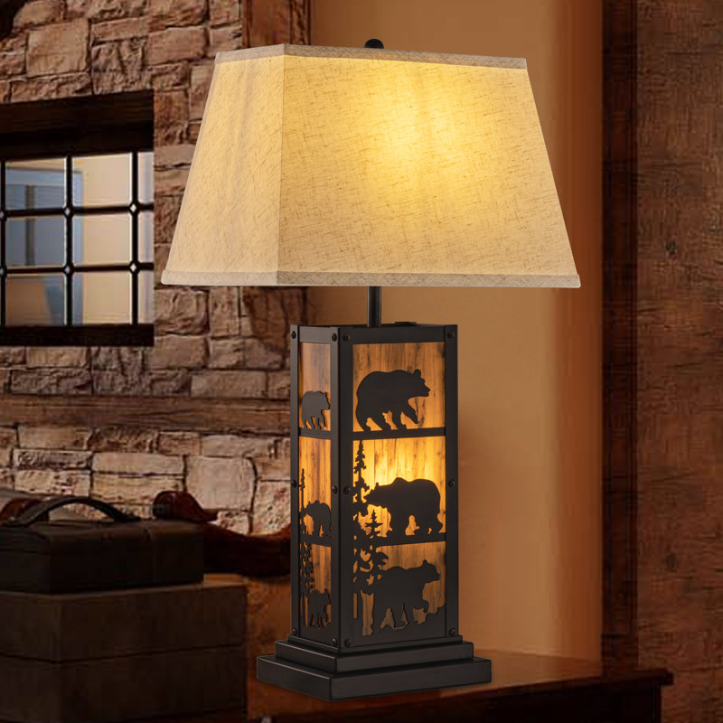 Lampe de chevet 2 lumières noir