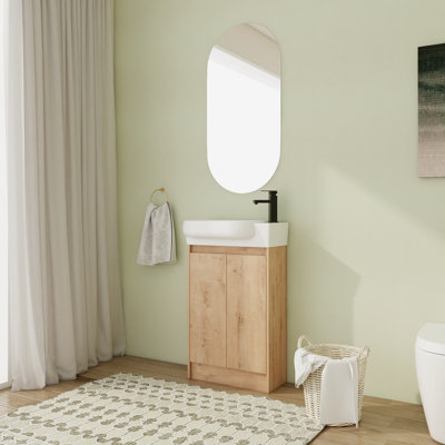Meuble-lavabo autoportant de 23 po avec comptoir en céramique