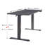  Bureau électrique Hagler 48 "x 24" avec contrôleur mémoire noir DESK-PPU-00-S8 Series-965570822