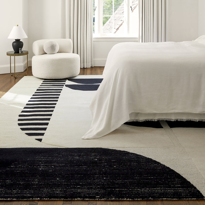 Brooklyn Geometric Wool Hand Made Area Rug, Rectangle 152 x 229 cm