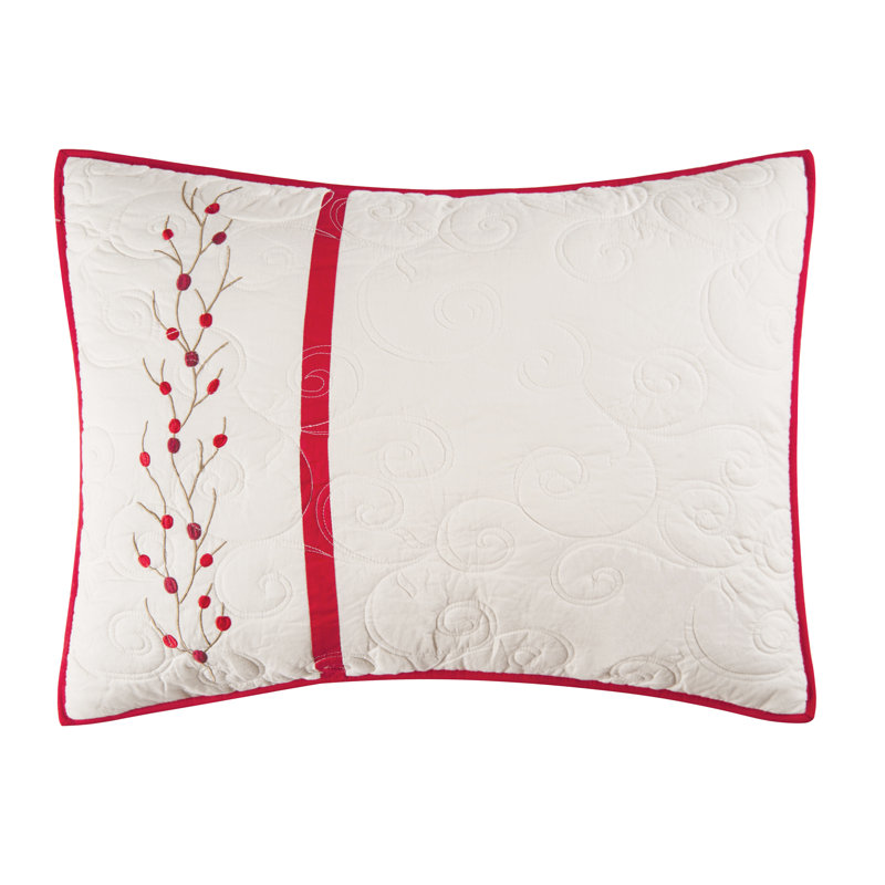 Berry Wreath Christmas Cotton Standard Sham