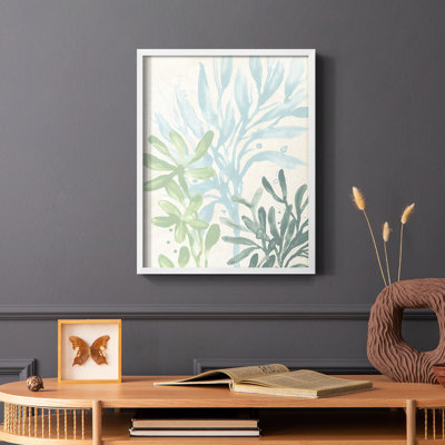 «Swaying Seagrass II», reproduction encadrée - bois massif