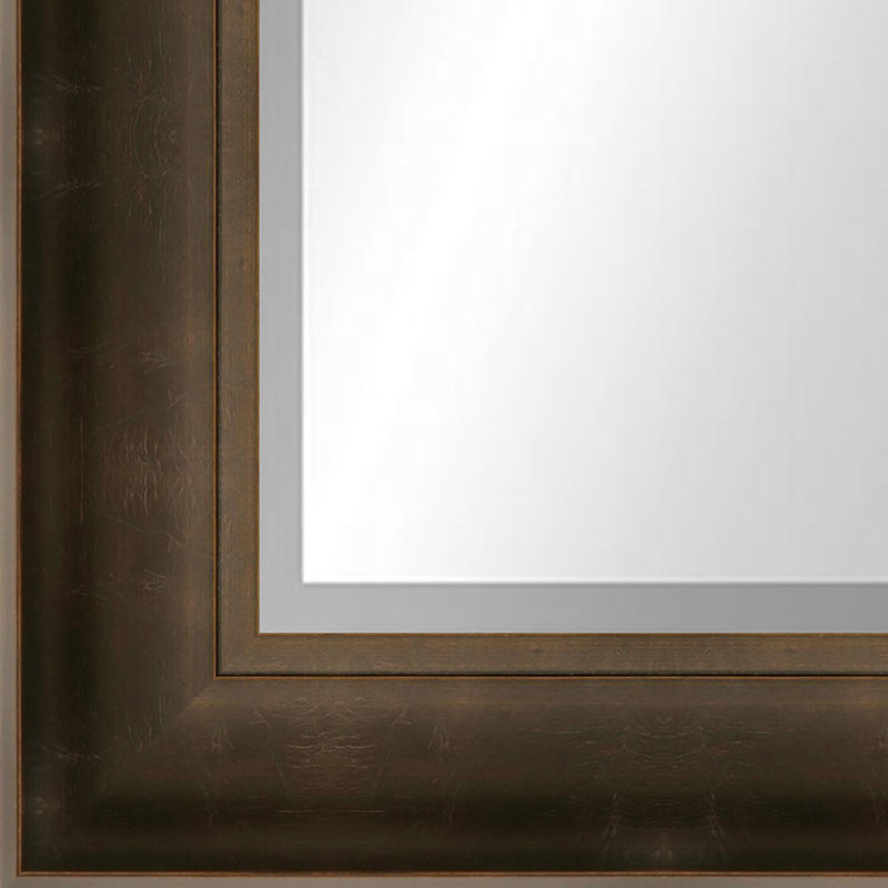 Structura Wood Wall Mirror, Bronze, 47" x 37"