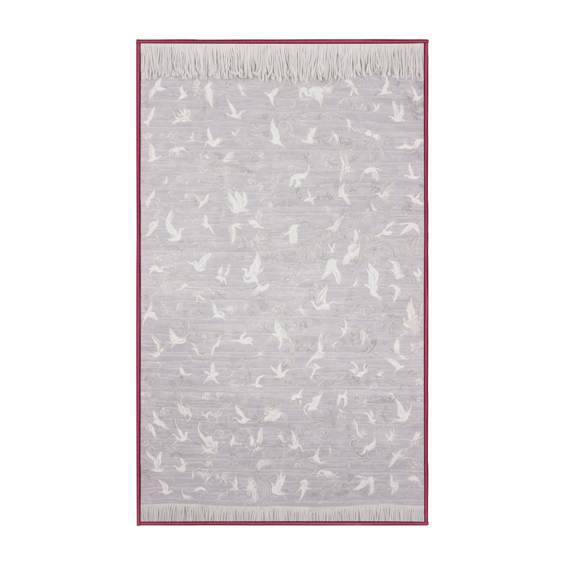 Machine Washable Beige Area Rug, Rectangle 5' x 8'