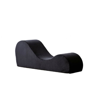 Chaise longue Relax, conception ergonomique, noyau en mousse haute, housse amovible noire lavable avec fonctionnalité, mousse, housse lavable à la machine,