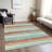 Sylira Blue Washable Indoor-Outdoor Rug - -1899668035