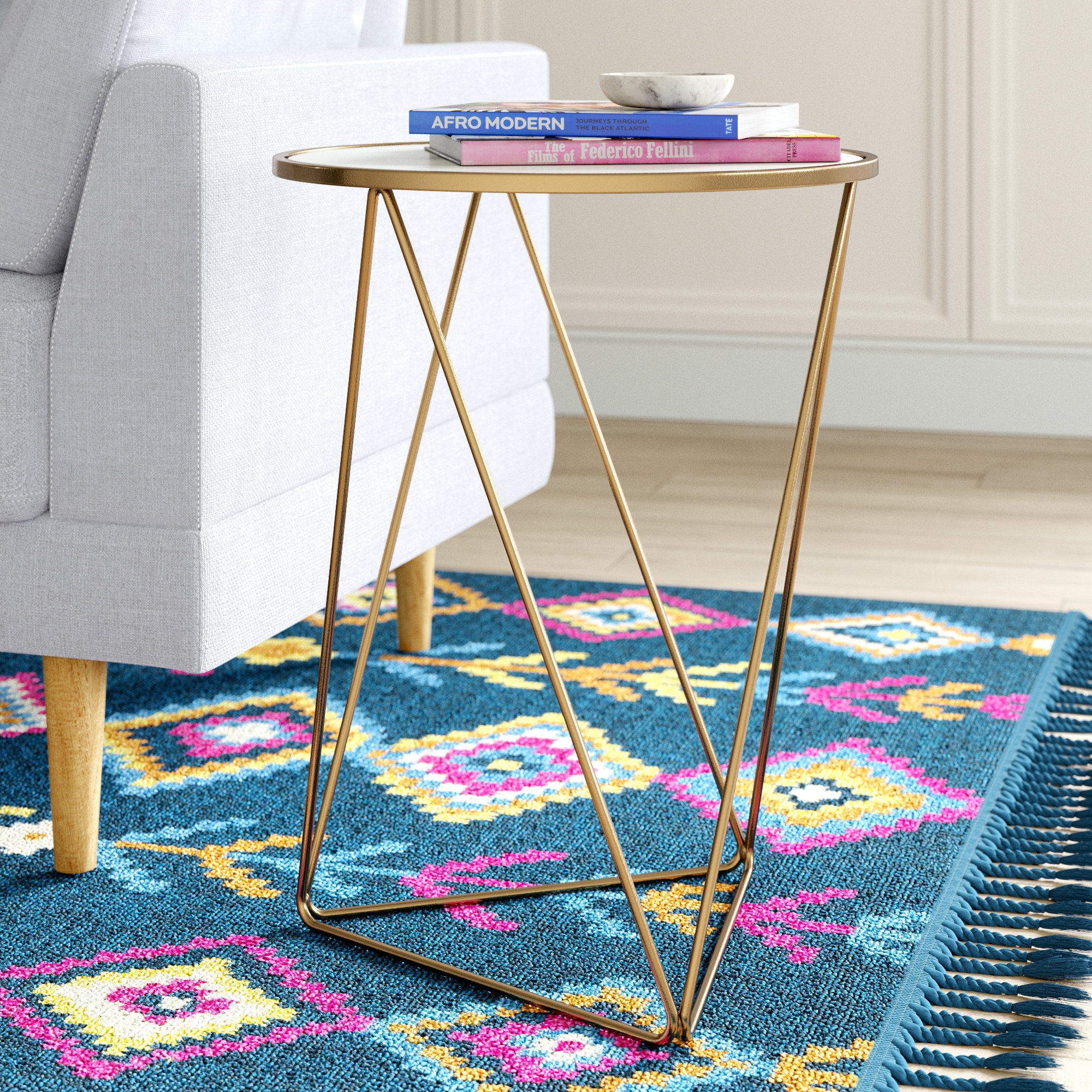 Mercer41 Chylie Glass Frame End Table & Reviews | Wayfair