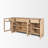 Stonewall Light Brown Wood w/ Glass Doors Sideboard-127657316