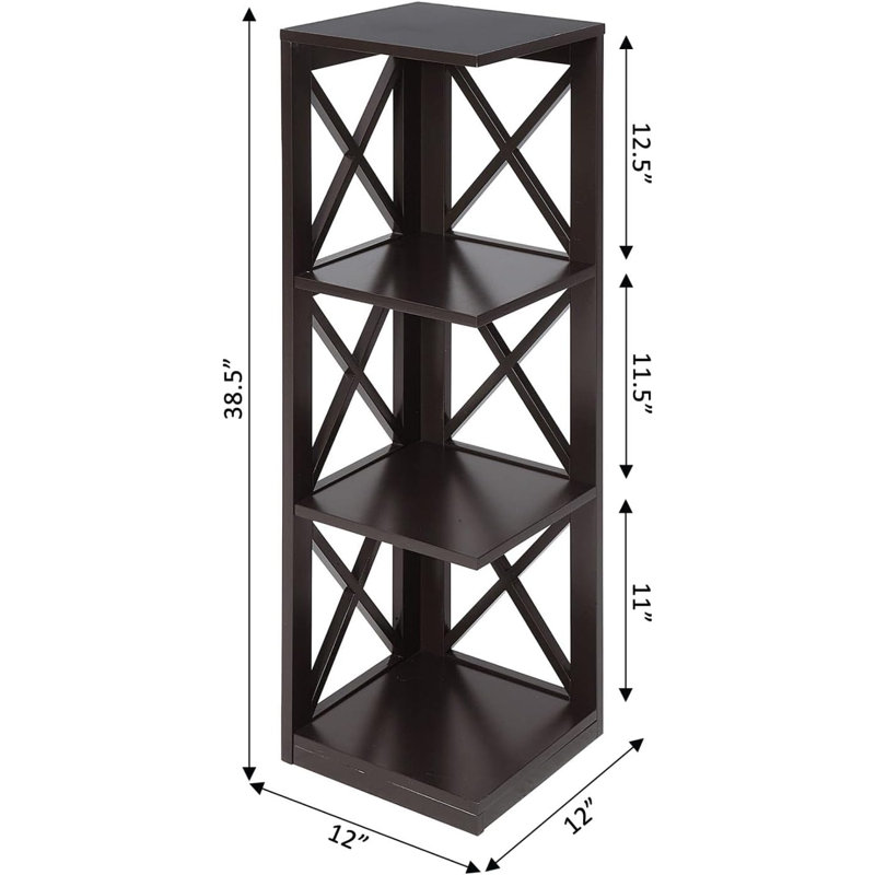 Lillydale 30.48cm W Bookcase, 97.79"H x 30.48"W x 30.48"D