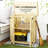 Garden Tool Shed,Wooden Potting Bench With 2 Doors,Outdoor Storage Cabinet,With Metal Tabletop And Shelf-124923914