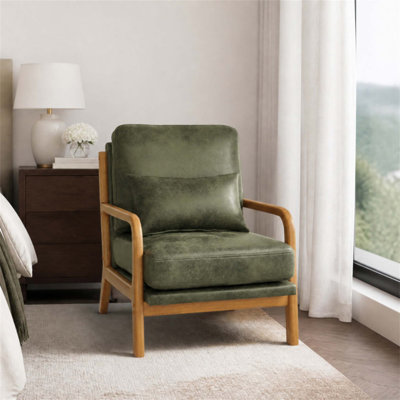 Méridienne en bois avec accoudoirs élégants et tissu respirant, parfaite pour le confort et le style de tout espace de vie