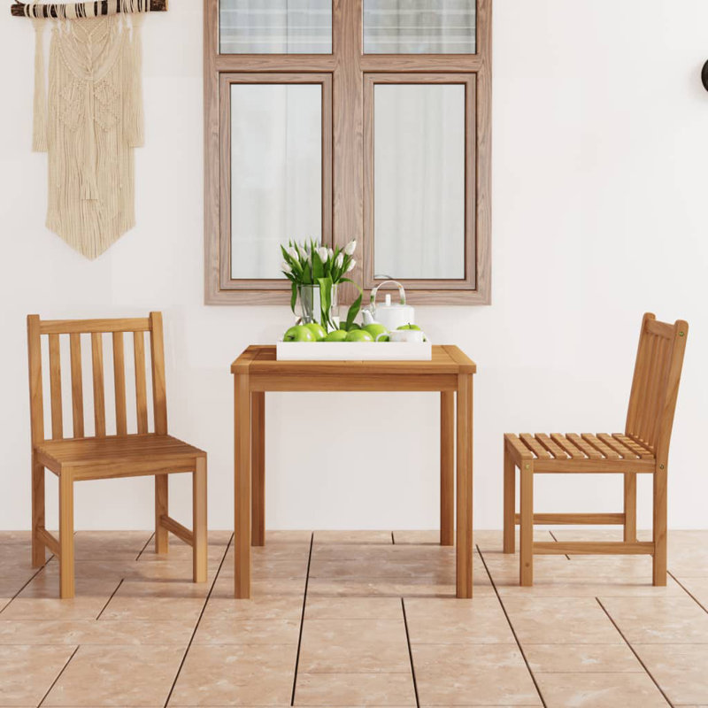 Brunt Square 2 - Person Teak Bistro Set